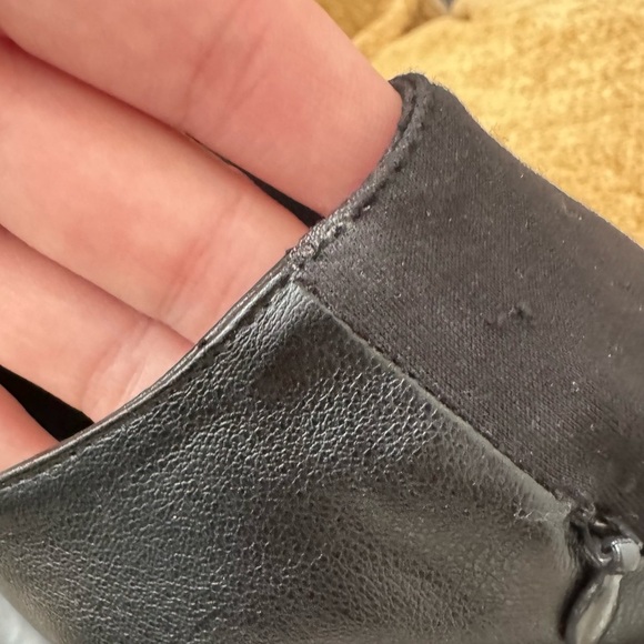 MODE DE VIE BLACK FAUX LEATHER SLEEVELESS MIDI DRESS - XS - Picture 14 of 17